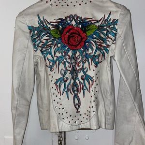 Wilson leather distressed look leather jacket